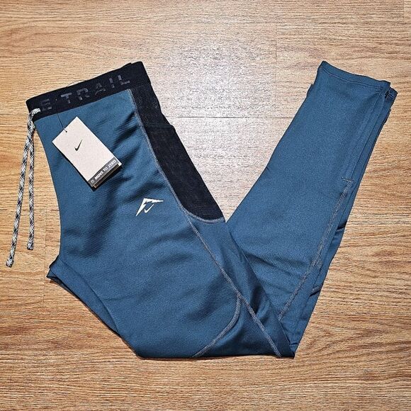 Nike Trail Lunar Ray Winterized Running Tights Hiking XL Pants Green FB8599-328 - Picture 1 of 16